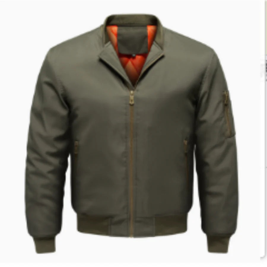 Veste De Bombardier Zippée Stylée Et Coupe-vent Pour Hommes | Chaud
