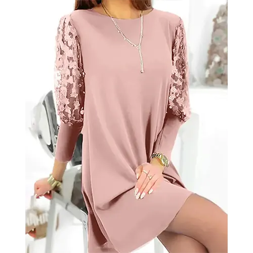 Abito da cocktail elegante a maniche lunghe per donna | Mini