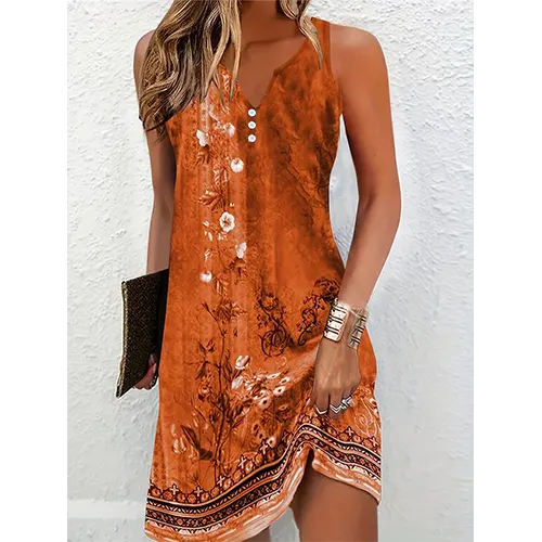 Vestito da spiaggia estivo senza maniche per donna | Mini