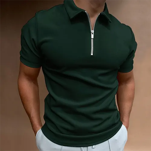 Polo Décontracté D'été Pour Hommes | Fermeture Éclair