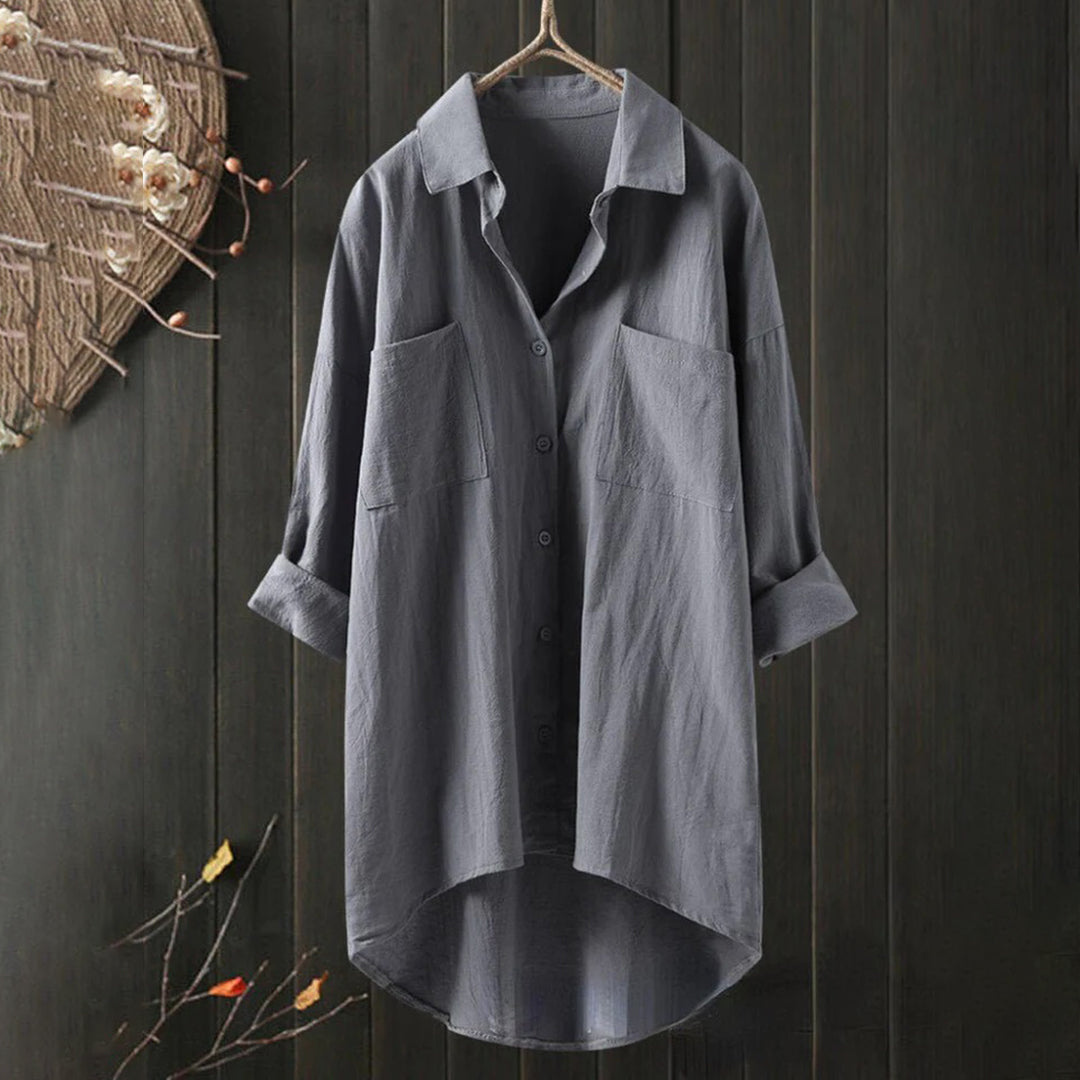 Chemise Longue Et Surdimensionnée À Boutons Pour Femmes | Décontractée