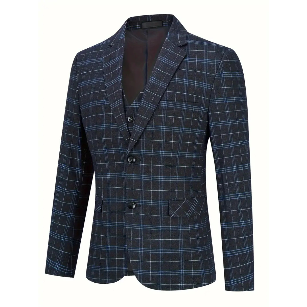 Costume De Mariage Trois Pièces À Carreaux Pour Hommes | Formel