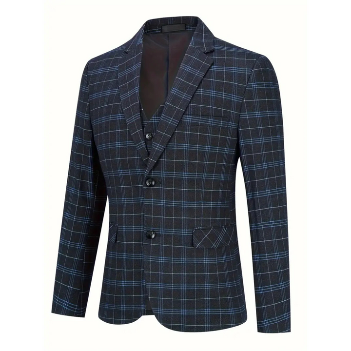 Costume De Mariage Trois Pièces À Carreaux Pour Hommes | Formel