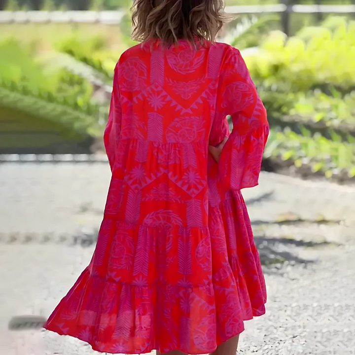 Name | Stilvolles Sommerkleid | Rot