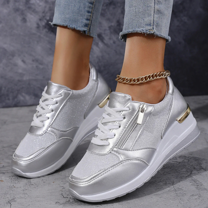 Baskets Confortables À Fermeture Éclair Pour Femmes | À Lacets
