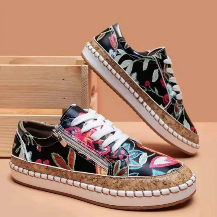 Baskets À Imprimé Floral Pour Femmes | À Lacets