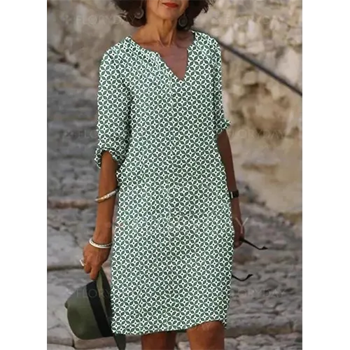Robe D'été Imprimée Décontractée Pour Femmes | Mini