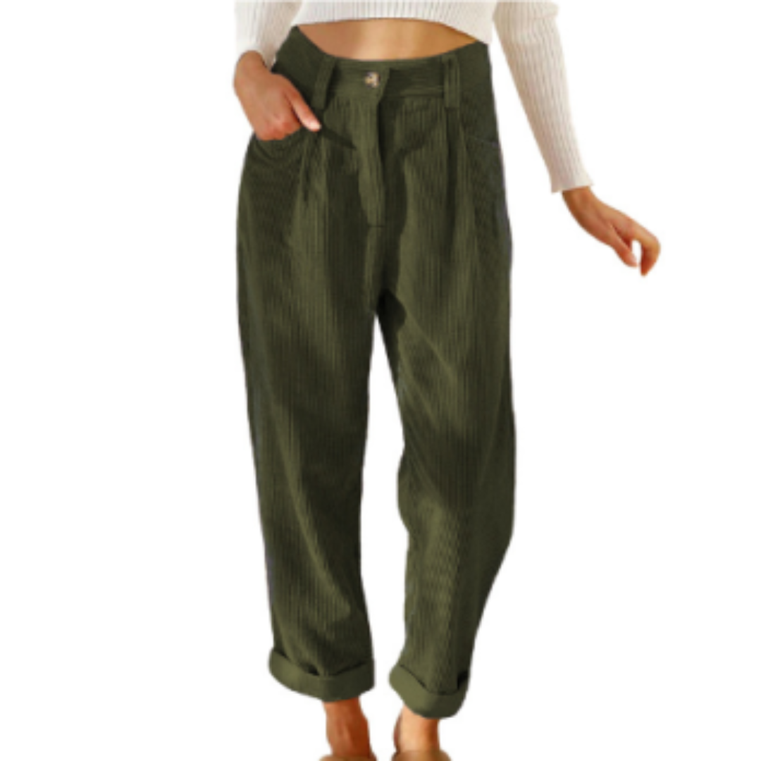 Pantalon en Velours Côtelé Souple Pour Femmes | Stylish