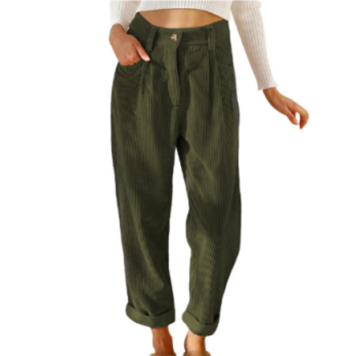 Pantalon en Velours Côtelé Souple Pour Femmes | Stylish