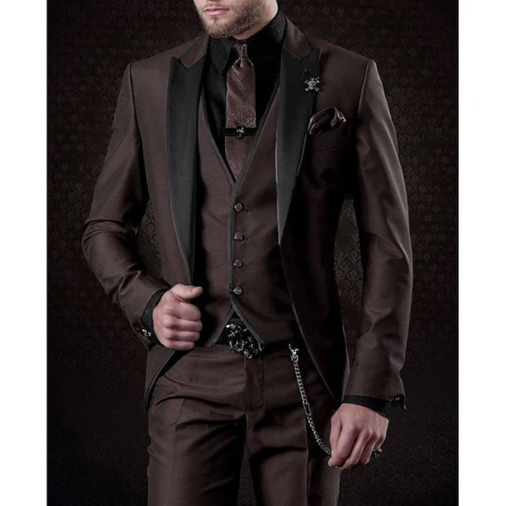 Tuxedo Trois Pièces Pour Hommes Costume D'invité De Mariage | Stylisé