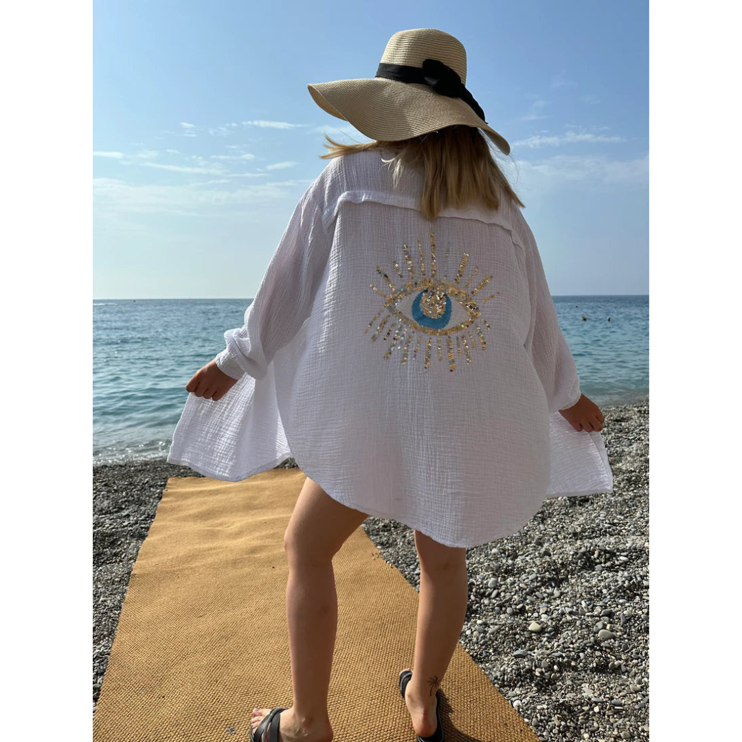 Chemise Surdimensionnée Boutonnée Pour Femmes | Coupe Ample