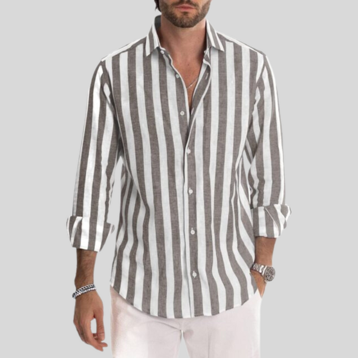 Chemise Décontractée À Manches Longues Pour Hommes | Button En Bas