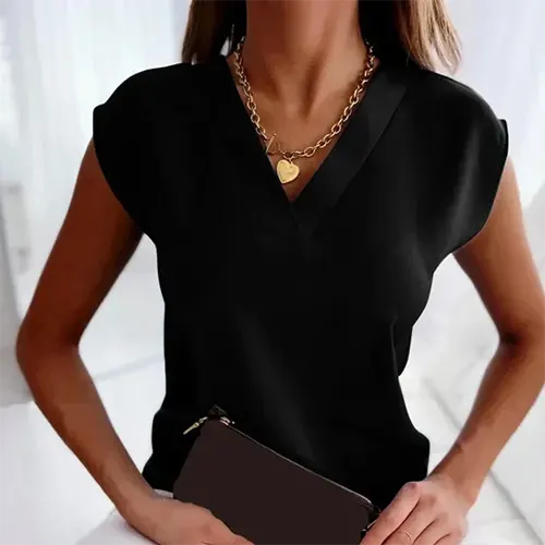 Top À Manches Courtes Élégant Et Décontracté Pour Femmes | Été