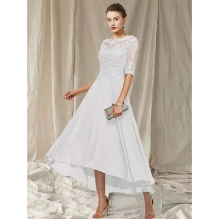 Elegantes Kleid Eine Linie Für Frauen | Midi