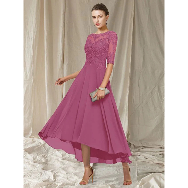 Elegantes Kleid Eine Linie Für Frauen | Midi