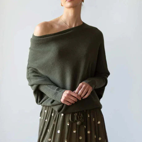 Top Drapé À Manches Longues Pour Femmes | Chaud