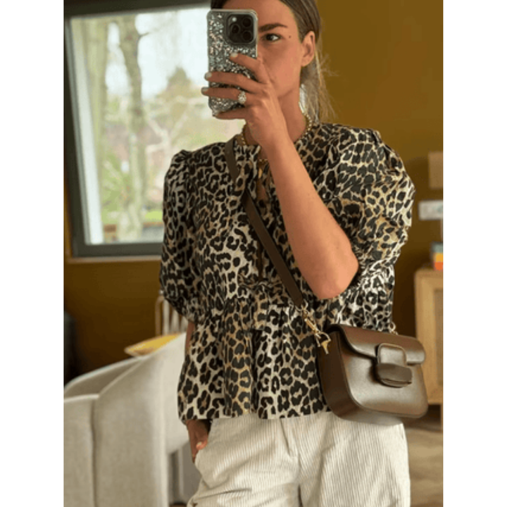Bluse mit Puffärmeln für Damen | Komfortabel