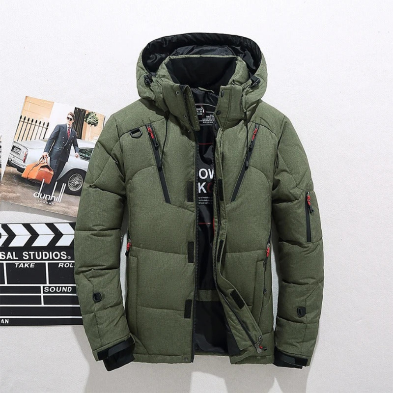 Winterjacke mit Reißverschluss für Herren | Lange Ärmel