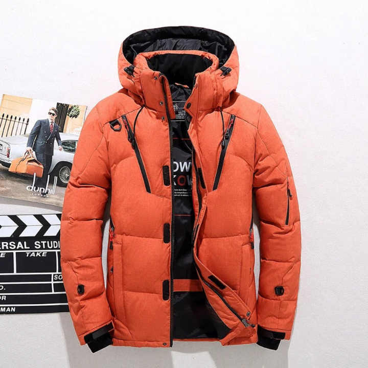 Winterjacke mit Reißverschluss für Herren | Lange Ärmel