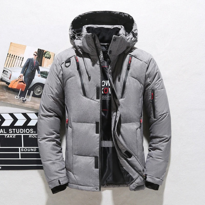 Winterjacke mit Reißverschluss für Herren | Lange Ärmel