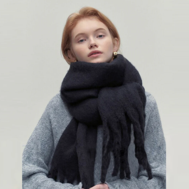 Echarpe épaisse Et Douce Pour Femmes En Hiver |  Tricotée