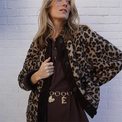 Veste D'hiver Chaude Imprimée Pour Femmes | Longue