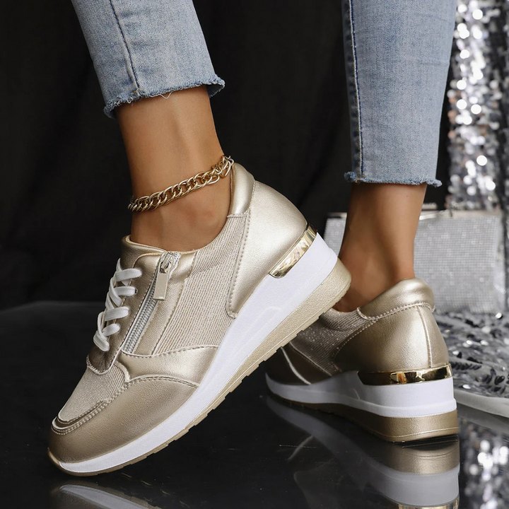 Baskets Confortables À Fermeture Éclair Pour Femmes | À Lacets