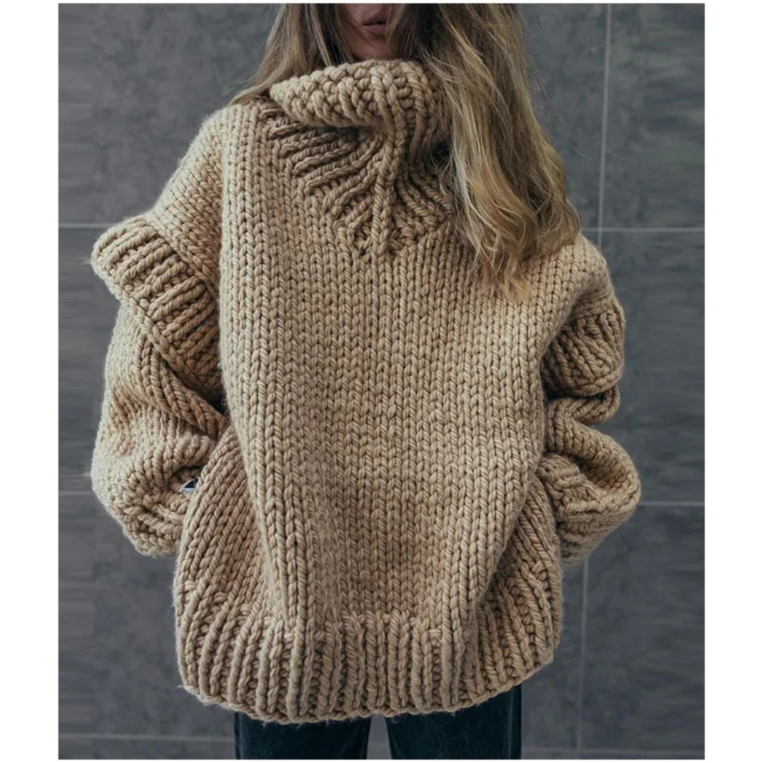 Sie waren | Übergroßer Strickpullover für Frauen | Heiß
