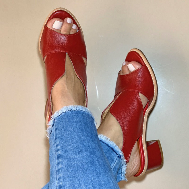 Sandales À Talons Peep Toe Pour Femmes | Été