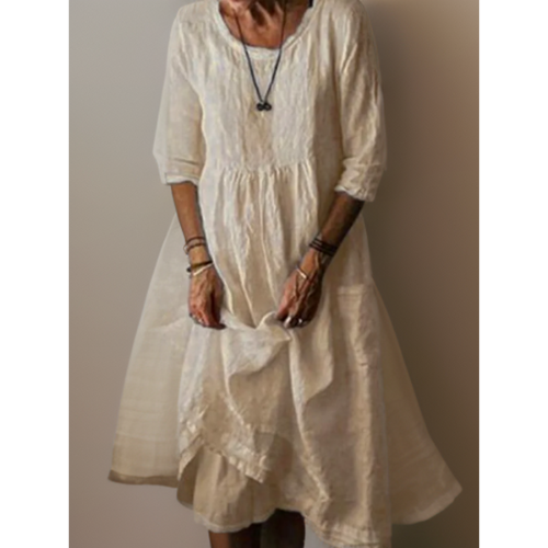 Robe D'été Décontractée À Smocks Pour Femmes | Midi