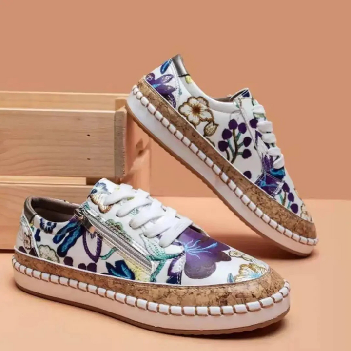 Baskets À Imprimé Floral Pour Femmes | À Lacets