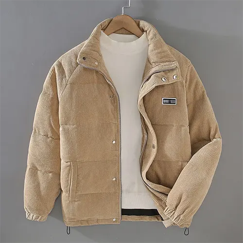 Veste Corduroy D'hiver Décontractée Pour Hommes | Bouton En Bas