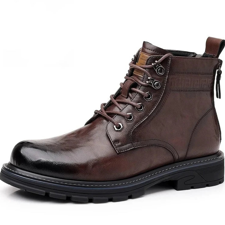 Bottes À Lacets Pour Hommes Avec Fermeture À Glissière Latérale | Extérieur