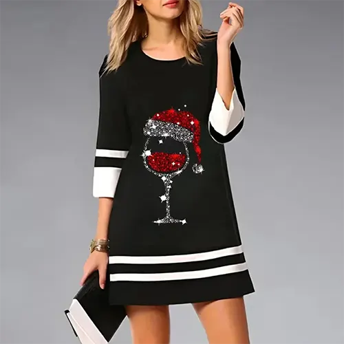 Vestito di Natale caldo per donne | Mini