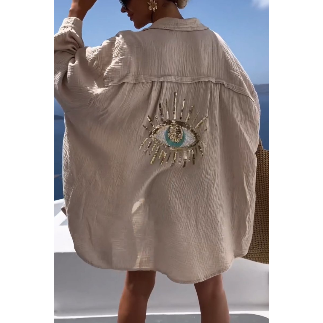 Chemise Surdimensionnée Boutonnée Pour Femmes | Coupe Ample