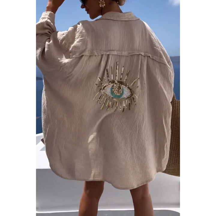 Chemise Surdimensionnée Boutonnée Pour Femmes | Coupe Ample
