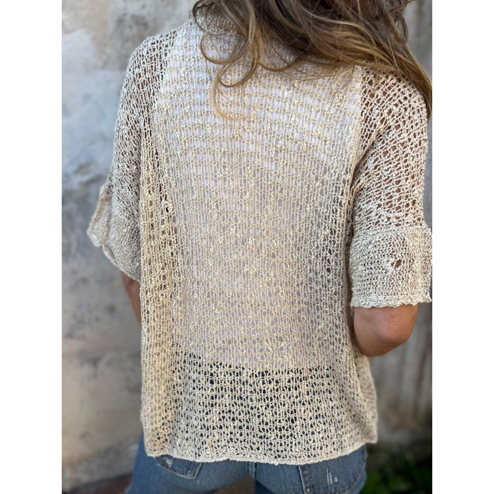 Cardigan en Tricot À Manches Courtes Pour Femmes | Confortable