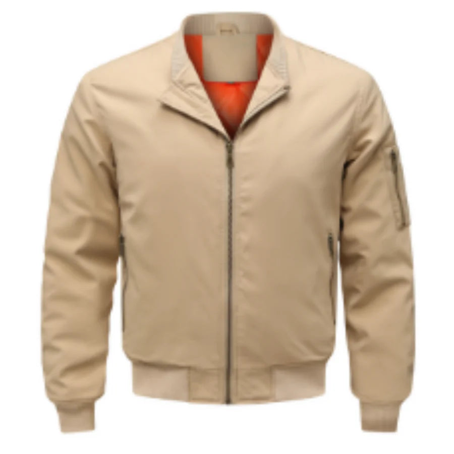 Veste De Bombardier Zippée Stylée Et Coupe-vent Pour Hommes | Chaud