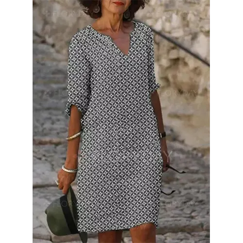Robe D'été Imprimée Décontractée Pour Femmes | Mini