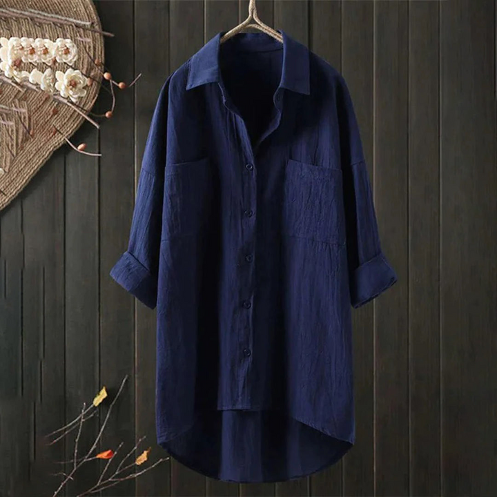 Chemise Longue Et Surdimensionnée À Boutons Pour Femmes | Décontractée