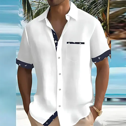 Chemise D'été À Manches Courtes Pour Hommes | Respirante
