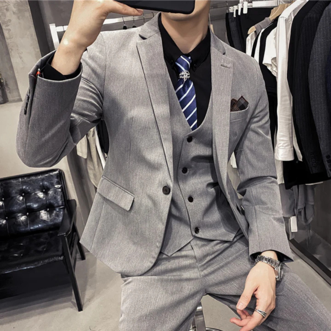 Costume Trois Pièces Classique Invités Au Mariage  Pour Hommes | Confortable