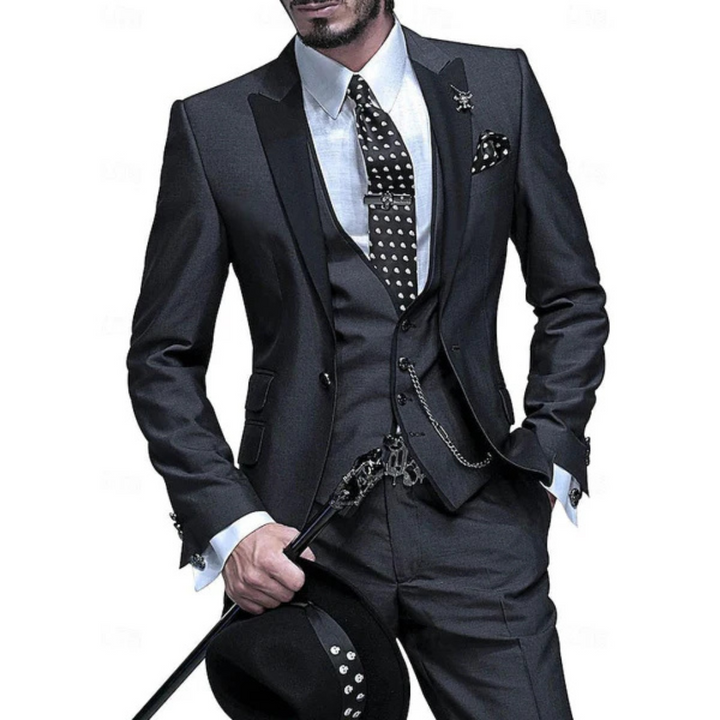 Tuxedo Trois Pièces Pour Hommes Costume D'invité De Mariage | Stylisé