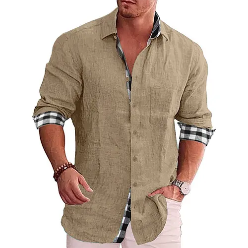 Casual Long Sleeve Summer Shirt for Men | Plaid