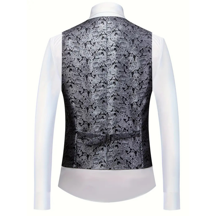 Costume De Luxe Pour Homme Imprimé Métallisé Pour Invité De Mariage | Trois Pièces