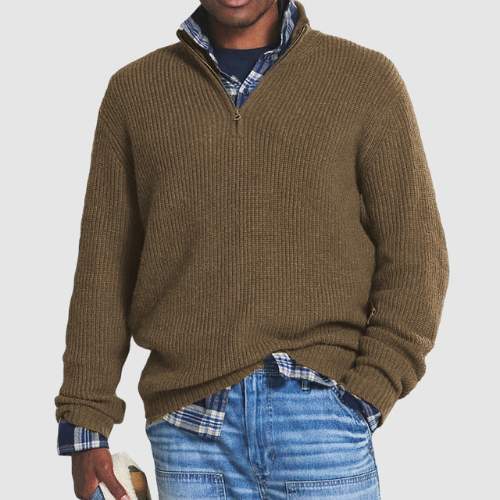 Maglione Invernale A Maniche Lunghe A Costine Per Uomo | Caldo
