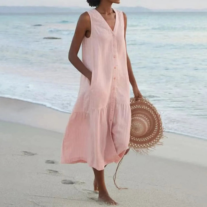 Lena | Robe à col en V pour femmes