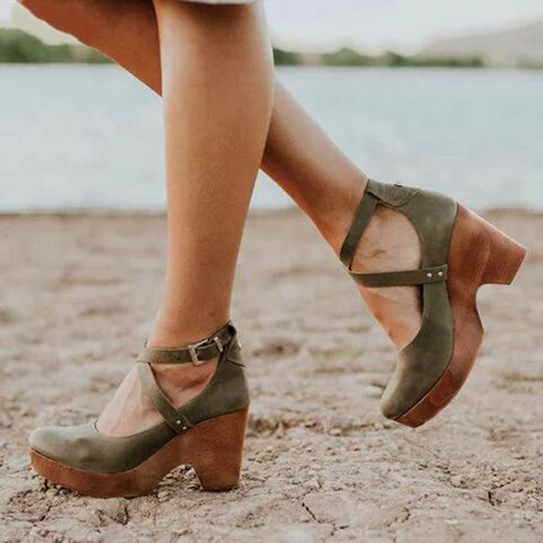 Sandales À Talons Pour Femmes, Avec Lanières À La Cheville | Élégantes