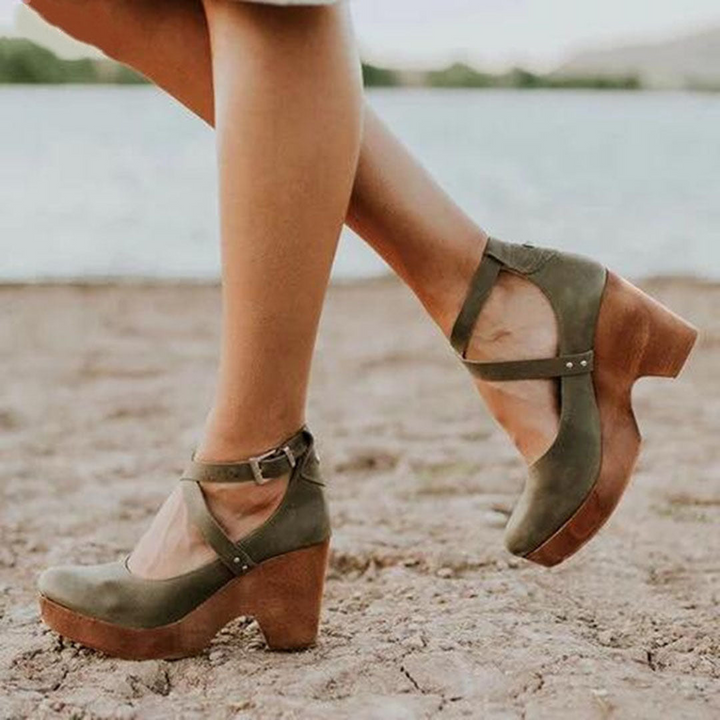 Sandales À Talons Pour Femmes, Avec Lanières À La Cheville | Élégantes