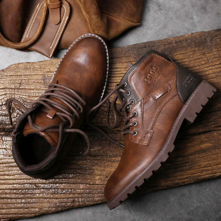 Bottes À Lacets Robuste Pour Hommes | D’époque